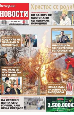 Večernje novosti - broj 4541, 6. jan 2023.