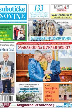 Nove Subotičke novine - broj 457, 23. jan 2026.