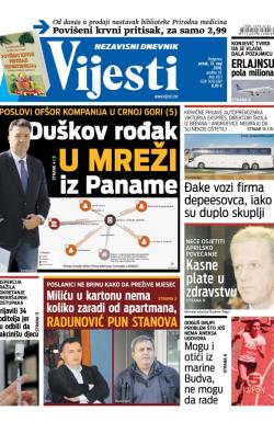 Vijesti - broj 6513, 13. maj 2016.
