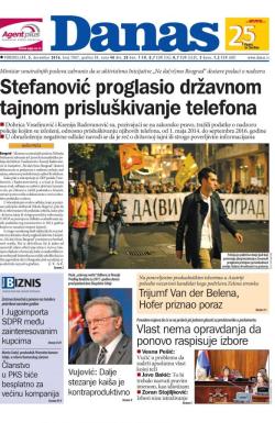 Danas - broj 7007, 5. dec 2016.