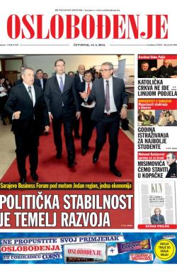 Oslobođenje - broj 24.590, 14. maj 2015.