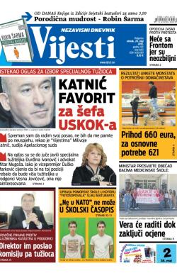 Vijesti - broj 6165, 26. maj 2015.
