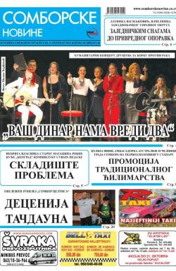 Somborske novine - broj 3197, 2. okt 2015.