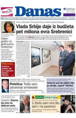 Danas - broj 6618, 12. nov 2015.