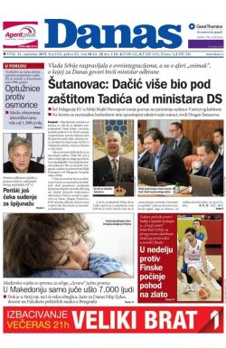 Danas - broj 6556, 11. sep 2015.