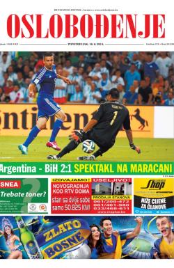 Oslobođenje - broj 24.258, 16. jun 2014.