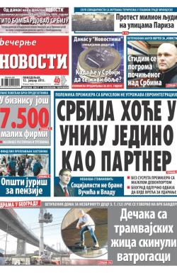 Večernje novosti - broj 1408, 12. jan 2015.
