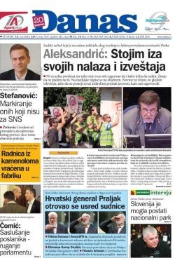Danas - broj 7367, 30. nov 2017.