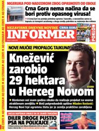 Informer CG - broj 695, 15. avg 2014.