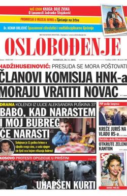 Oslobođenje - broj 24.789, 29. nov 2015.