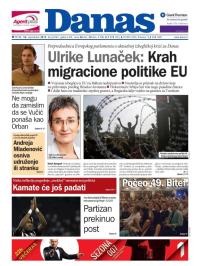 Danas - broj 6563, 18. sep 2015.