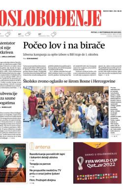 Oslobođenje - broj 27085, 2. sep 2022.