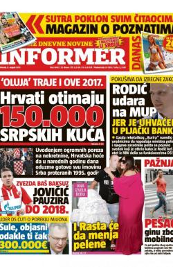 Informer - broj 1608, 8. avg 2017.