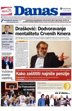 Danas - broj 6191, 11. sep 2014.