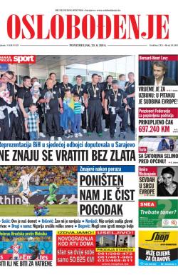 Oslobođenje - broj 24.265, 23. jun 2014.