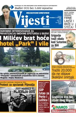 Vijesti - broj 6014, 22. dec 2014.