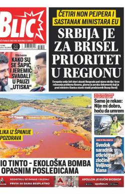 Blic - broj 8692, 12. maj 2021.