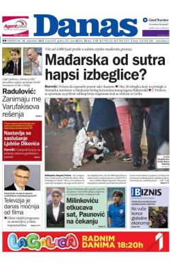 Danas - broj 6559, 14. sep 2015.