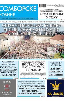 Somborske novine - broj 3588, 31. mar 2023.