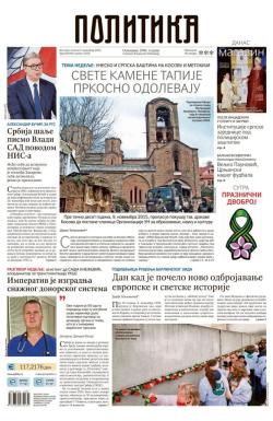 Politika - broj 40206, 9. nov 2025.