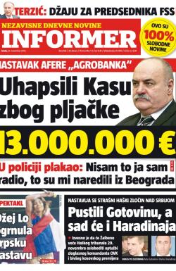 Informer - broj 168, 21. nov 2012.