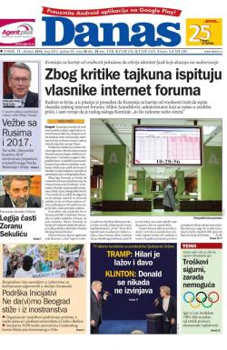 Danas - broj 6952, 11. okt 2016.