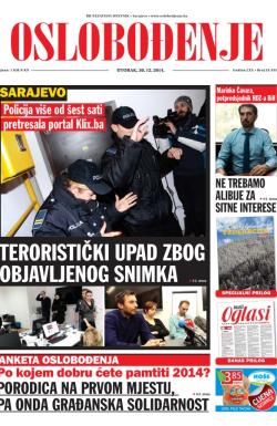 Oslobođenje - broj 24.455, 30. dec 2014.