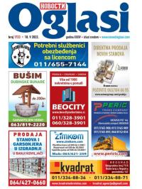 Novosti oglasi - broj 1723, 18. maj 2022.