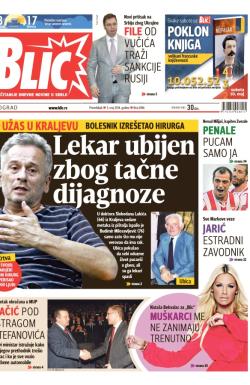 Blic - broj 6186, 5. maj 2014.