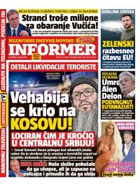 Informer - broj 3756, 19. avg 2024.