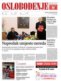 Oslobođenje - broj 25626, 31. mar 2018.