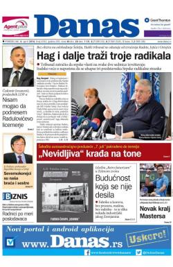 Danas - broj 6762, 4. apr 2016.