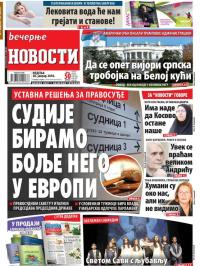 Večernje novosti - broj 2862, 28. jan 2018.