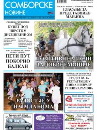 Somborske novine - broj 3358, 1. nov 2018.