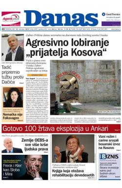 Danas - broj 6587, 12. okt 2015.