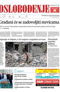 Oslobođenje - broj 27063, 8. avg 2022.