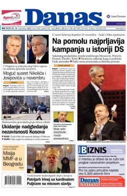 Danas - broj 5460, 10. sep 2012.