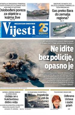 Vijesti - broj 8852, 2. dec 2022.