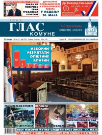 Novi glas komune, Apatin - broj 156, 11. maj 2012.