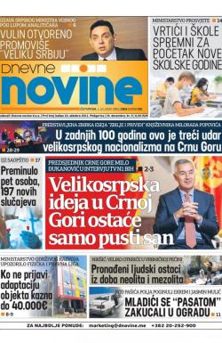Dnevne novine - broj 2799, 1. okt 2020.