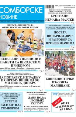 Somborske novine - broj 3611, 8. sep 2023.