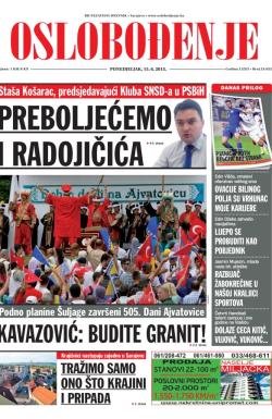 Oslobođenje - broj 24.622, 15. jun 2015.