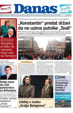 Danas - broj 7490, 2. apr 2018.