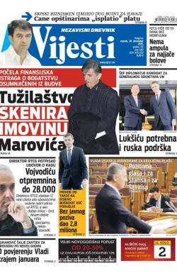 Vijesti - broj 6381, 29. dec 2015.