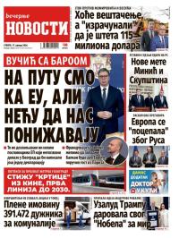 Večernje novosti - broj 5618, 17. jan 2026.