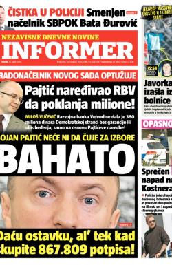 Informer - broj 289, 16. apr 2013.