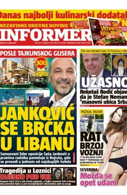 Informer - broj 1622, 24. avg 2017.