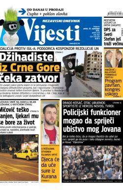 Vijesti - broj 5927, 26. sep 2014.