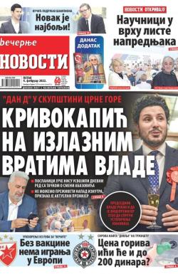 Večernje novosti - broj 4213, 4. feb 2022.
