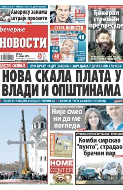 Večernje novosti - broj 1488, 3. apr 2015.
